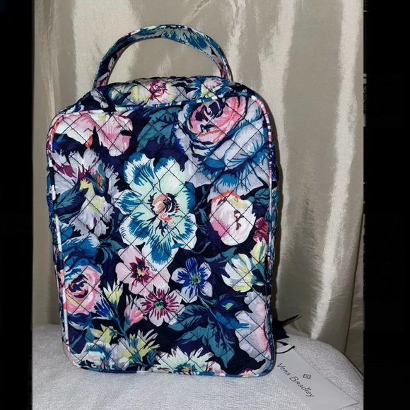 NEW Vera Bradley Quilted Insulated Lunch Bunch Zip Bag in Garden Grove🌷🌸💙 - Picture 5 of 8